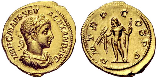severus alexander roman coin aureus
